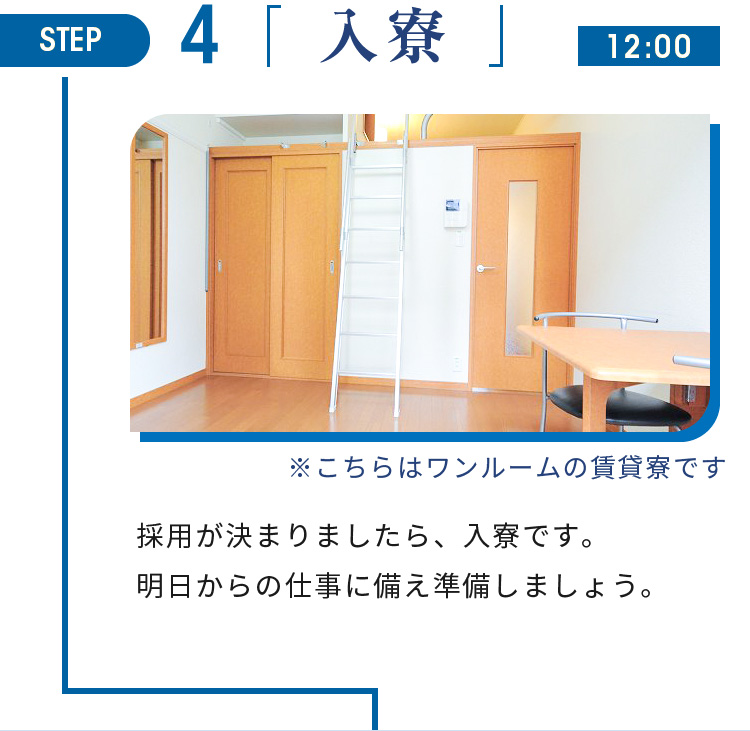 STEP4 「入寮」